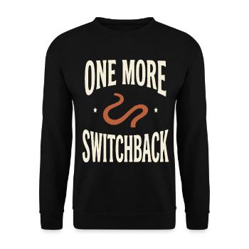 One More Switchback Lettering Motif - Unisex Sweatshirt - black - Front - Alina (178cm) & Michal (187cm)