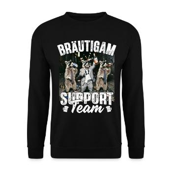 Bachelor Party Men T-Shirt Bachelor Party Rumbling - Unisex Sweatshirt - black - Front - Alina (178cm) & Michal (187cm)