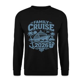 Family Cruise 2026 - Unisex Sweatshirt - black - Front - Alina (178cm) & Michal (187cm)