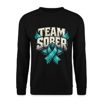 Équipe de détoxification pour les personnes dépendantes du sevrage Sobre - Sweat-shirt Unisexe - noir - Devant - Alina (178cm) & Michal (187cm)