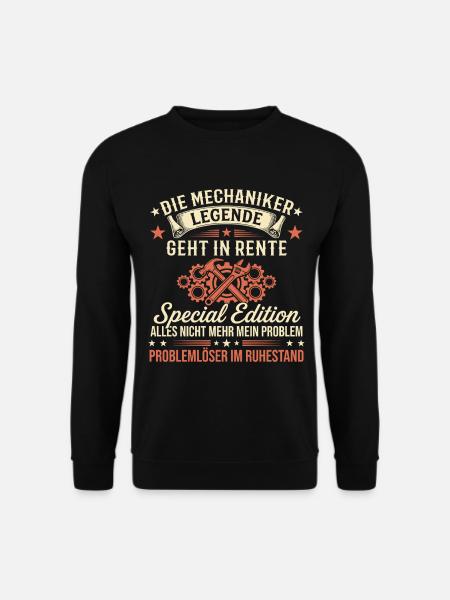 Mechaniker Legende in Rente - Ruhestand Geschenk - Unisex Pullover - Schwarz