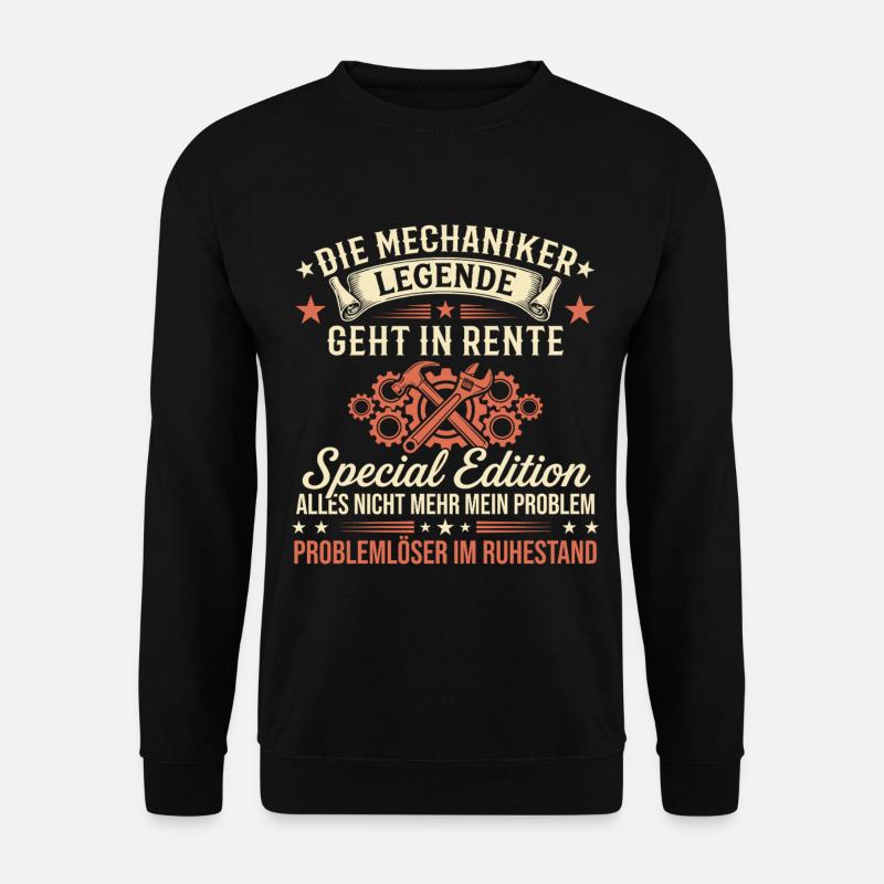 Mechaniker Legende in Rente - Ruhestand Geschenk - Unisex Pullover - Schwarz