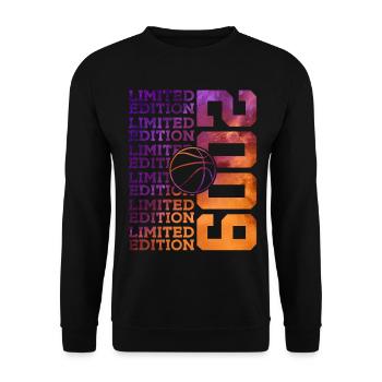 LIMITED EDITION 2009 BASKETBALL 17TH BIRTHDAY - Unisex Sweatshirt - black - Front - Alina (178cm) & Michal (187cm)