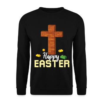 Maître bâtisseur Briquetier Croix Joyeuses Pâques - Sweat-shirt Unisexe - noir - Devant - Alina (178cm) & Michal (187cm)