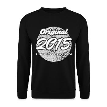 11th Birthday 2015 Boys and Girls Gift - Unisex Sweatshirt - black - Front - Alina (178cm) & Michal (187cm)