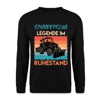 Winter service SNOWPLOUGH LEGEND RETIRED - Unisex Sweatshirt - black - Front - Alina (178cm) & Michal (187cm)