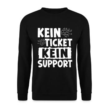 Nerd Computer NO TICKET NO PROBLEM FUNNY - Unisex Sweatshirt - black - Front - Alina (178cm) & Michal (187cm)