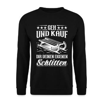 Sleigh GO AND BUY YOUR OWN - Unisex Sweatshirt - black - Front - Alina (178cm) & Michal (187cm)