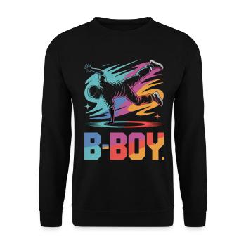 B-Boy Breakdance Streetstyle Breakdancer - Sweat-shirt Unisexe - noir - Devant - Alina (178cm) & Michal (187cm)