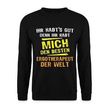 Occupational Therapist Gift - Unisex Sweatshirt - black - Front - Alina (178cm) & Michal (187cm)