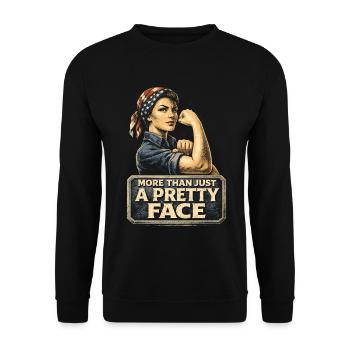 Feminism Feminist Feminist - Unisex Sweatshirt - black - Front - Alina (178cm) & Michal (187cm)