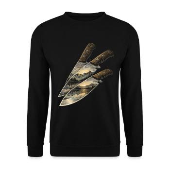 Prepper Survivalists - Unisex Sweatshirt - black - Front - Alina (178cm) & Michal (187cm)