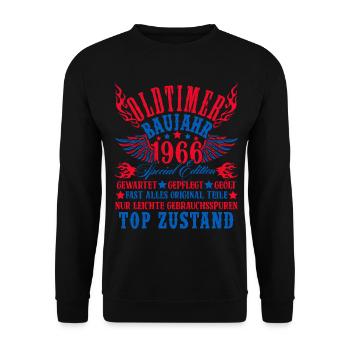 60th Birthday 60 Years Decoration 1965 Gift Funny - Unisex Sweatshirt - black - Front - Alina (178cm) & Michal (187cm)