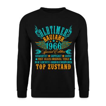 60th Birthday 60 Years Decoration 1965 Gift Funny - Unisex Sweatshirt - black - Front - Alina (178cm) & Michal (187cm)