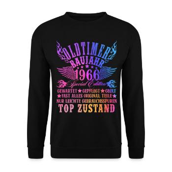 60th Birthday 60 Years Decoration 1965 Gift Funny - Unisex Sweatshirt - black - Front - Alina (178cm) & Michal (187cm)