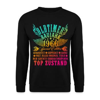 60th Birthday 60 Years Decoration 1965 Gift Funny - Unisex Sweatshirt - black - Front - Alina (178cm) & Michal (187cm)