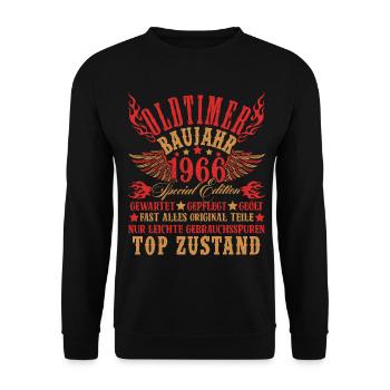 60th Birthday 60 Years Decoration 1965 Gift Funny - Unisex Sweatshirt - black - Front - Alina (178cm) & Michal (187cm)