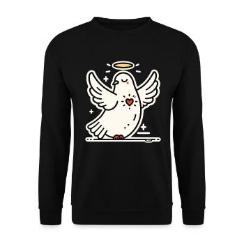 Friedens Taube Heilender Herz - Sweat-shirt Unisexe - noir - Devant - Alina (178cm) & Michal (187cm)