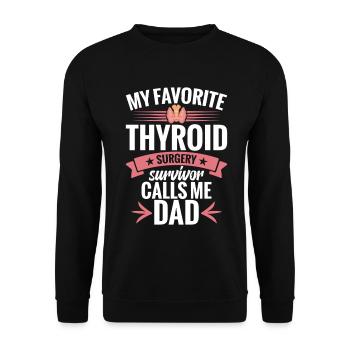  Post Thyroid Surgery Recovery Thyroid Removal - Unisex Sweatshirt - black - Front - Alina (178cm) & Michal (187cm)
