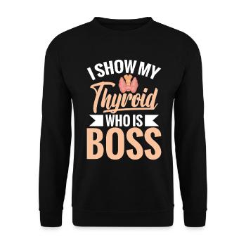  Thyroid Surgery Recovery Thyroid Repair Thyroid - Unisex Sweatshirt - black - Front - Alina (178cm) & Michal (187cm)