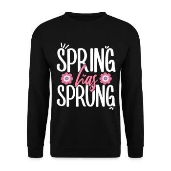 Der Frühling hat die heidnische Frühlings-Tagundnachtgleiche begonnen - Unisex Pullover - Schwarz - Vorne - Alina (178cm) & Michal (187cm)