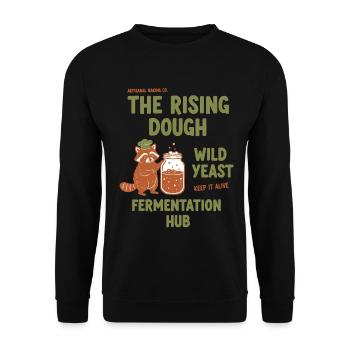 Sourdough Bread Baking Baker Wild Yeast Rising - Unisex Sweatshirt - black - Front - Alina (178cm) & Michal (187cm)