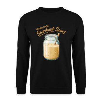 Sourdough Spirit Bread Baking Baker Sourdough - Unisex Sweatshirt - black - Front - Alina (178cm) & Michal (187cm)