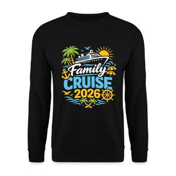 Family Cruise 2026 - Unisex Sweatshirt - black - Front - Alina (178cm) & Michal (187cm)