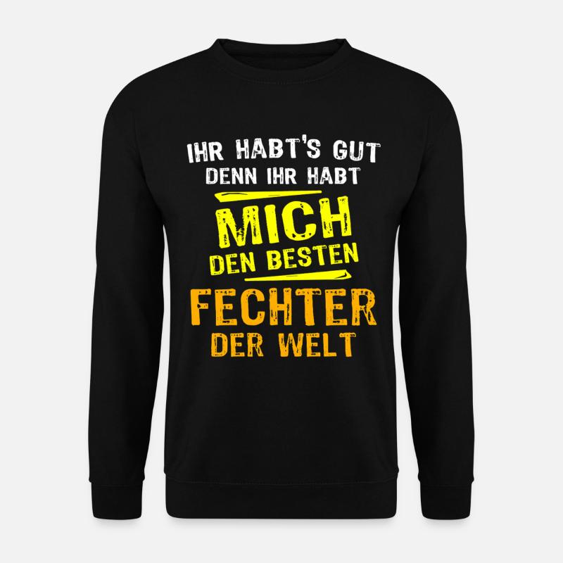 Fechter Geschenk - Unisex Pullover - Schwarz