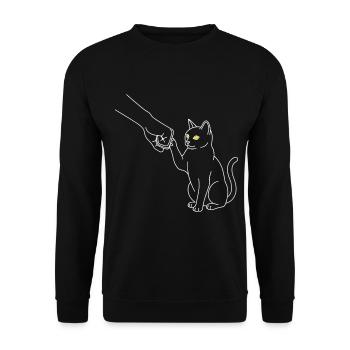 Chemise pour chats pour les amoureux des chats - Sweat-shirt Unisexe - noir - Devant - Alina (178cm) & Michal (187cm)