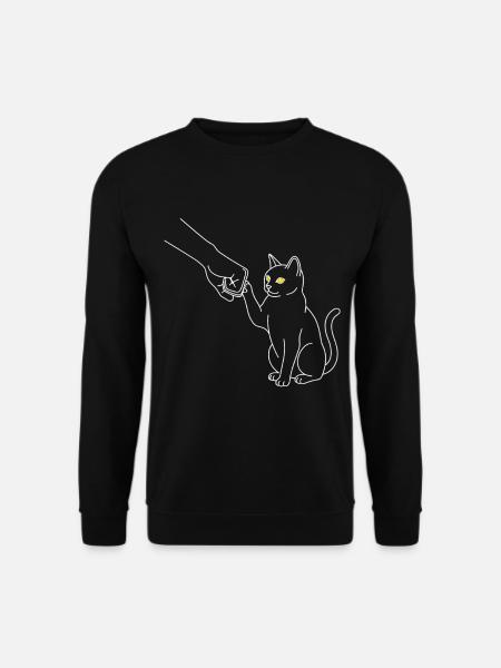 Katzen Shirt für Katzenliebhaber - Unisex Pullover - Schwarz