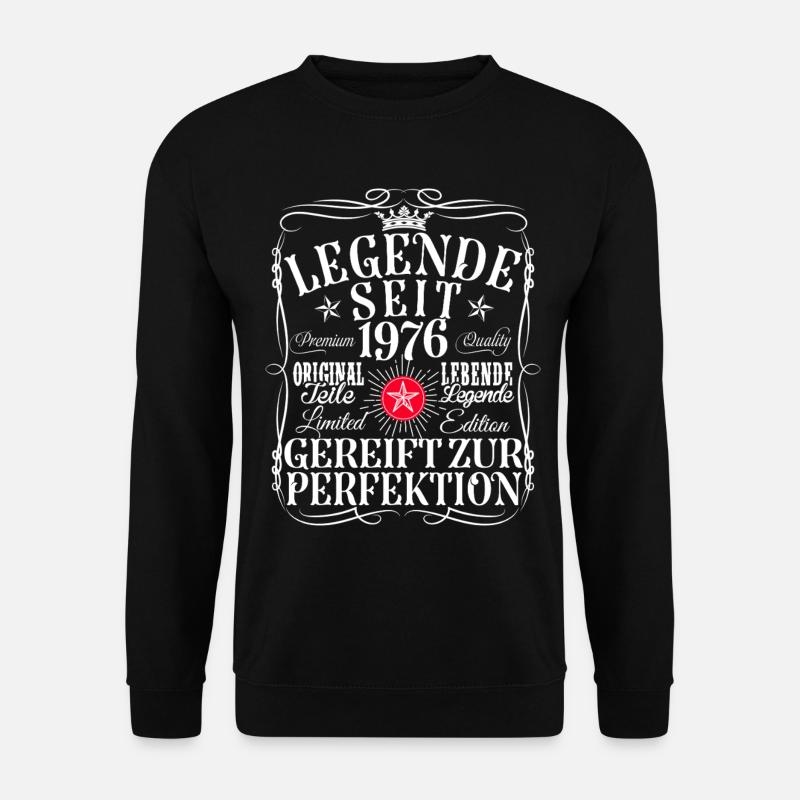 50. Geburtstag Mann Frau 50 Jahre 1976 Deko Lustig - Unisex Pullover - Schwarz