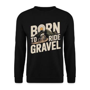 Born to Ride Gravel – Gravel Bike - Unisex Sweatshirt - black - Front - Alina (178cm) & Michal (187cm)