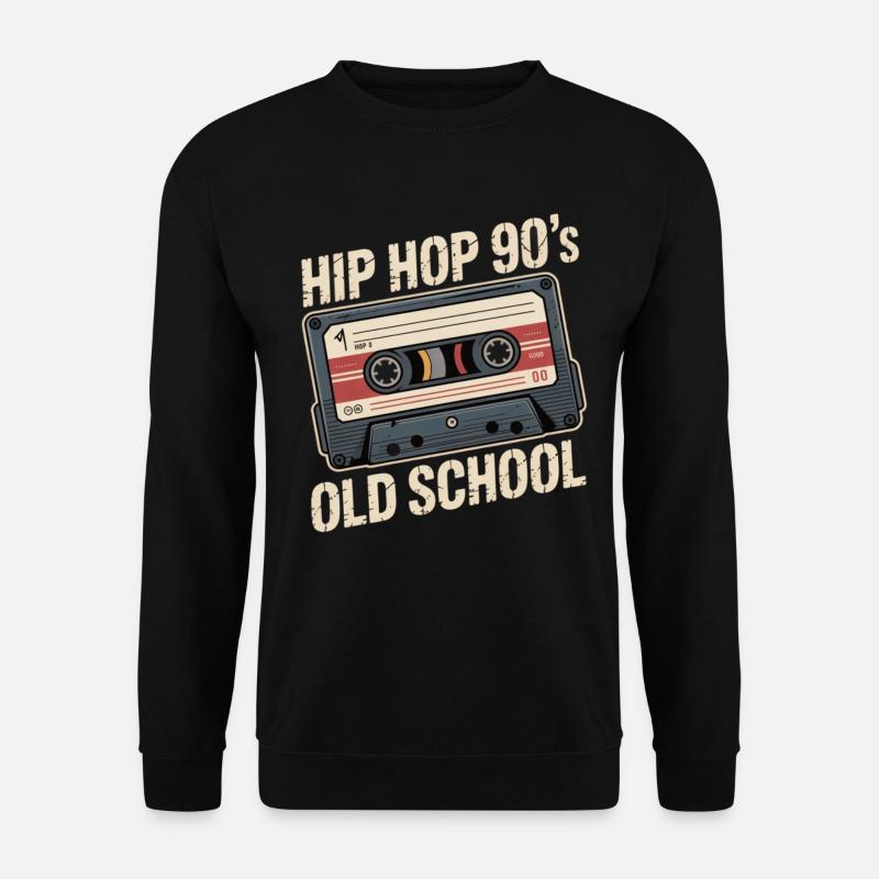 Hip Hop 90s Old School Kassette - Unisex Pullover - Schwarz