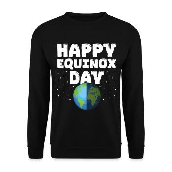 Happy Equinox Day Easter Ostara Pagan Easter - Unisex Sweatshirt - black - Front - Alina (178cm) & Michal (187cm)