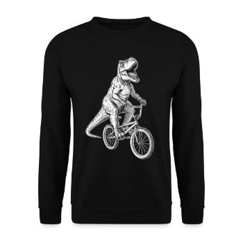 BMX Vélo Dinosaure Garçons Vélo BMX Kids - Sweat-shirt Unisexe - noir - Devant - Alina (178cm) & Michal (187cm)