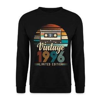 30-jähriges Jubiläum 1996 Geburtstagsgeschenk - Unisex Pullover - Schwarz - Vorne - Alina (178cm) & Michal (187cm)