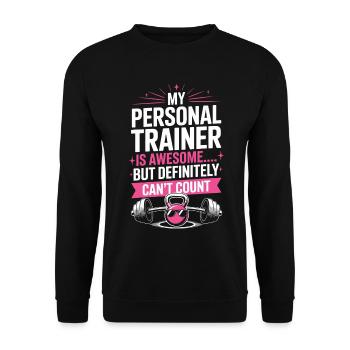 Gym, Fitness - Unisex Sweatshirt - black - Front - Alina (178cm) & Michal (187cm)