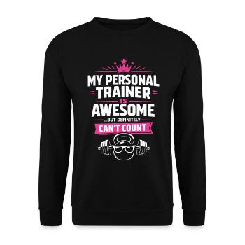 Gym, Fitness - Unisex Sweatshirt - black - Front - Alina (178cm) & Michal (187cm)