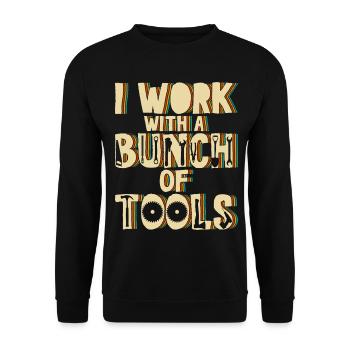 Funny Construction Worker Tools Humor Craftsman - Unisex Sweatshirt - black - Front - Alina (178cm) & Michal (187cm)