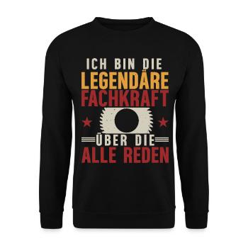 Legendary Professional Workplace Humor Job Fun - Unisex Sweatshirt - black - Front - Alina (178cm) & Michal (187cm)