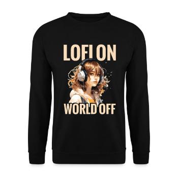  Lofi Jazz Mix for Studying Relaxation Music Lofi - Unisex Sweatshirt - black - Front - Alina (178cm) & Michal (187cm)
