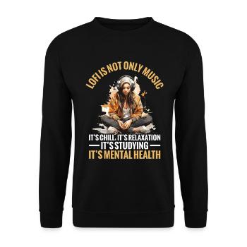  Lofi Hip Hop Music Relaxation Music Lover Lofi - Unisex Sweatshirt - black - Front - Alina (178cm) & Michal (187cm)