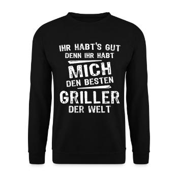 Griller - Sweat-shirt Unisexe - noir - Devant - Alina (178cm) & Michal (187cm)
