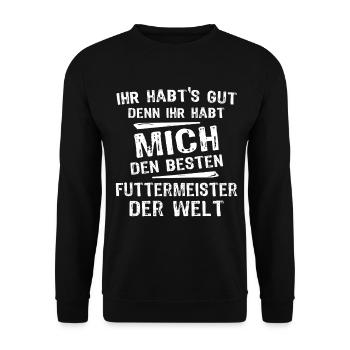 Futtermeister - Sweat-shirt Unisexe - noir - Devant - Alina (178cm) & Michal (187cm)