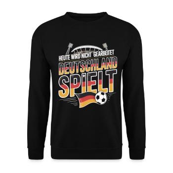 Germany Matchday Soccer Fan Soccer - Unisex Sweatshirt - black - Front - Alina (178cm) & Michal (187cm)