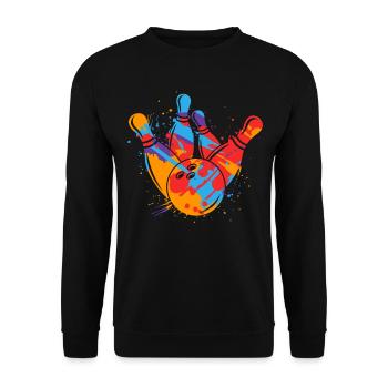 Bowler Enfants colorés Hommes Garçons Bowling - Sweat-shirt Unisexe - noir - Devant - Alina (178cm) & Michal (187cm)