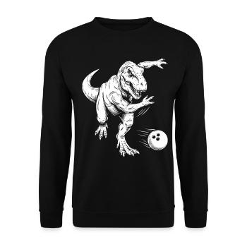 Bowler Dinosaure Enfants Garçons Bowling - Sweat-shirt Unisexe - noir - Devant - Alina (178cm) & Michal (187cm)