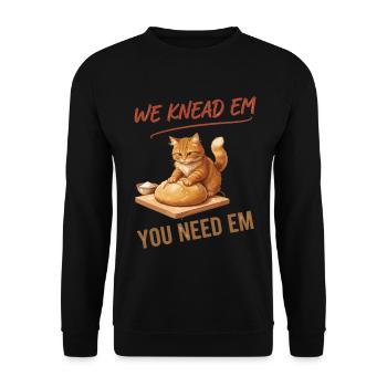 Sourdough bread we bake them, you need - Unisex Sweatshirt - black - Front - Alina (178cm) & Michal (187cm)