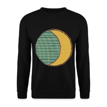 Mondsonne Tagundnachtgleiche Okkulte Ostersegen Frühling - Unisex Pullover - Schwarz - Vorne - Alina (178cm) & Michal (187cm)